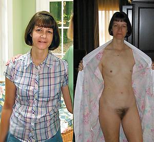 Nude mature before together with after videotape